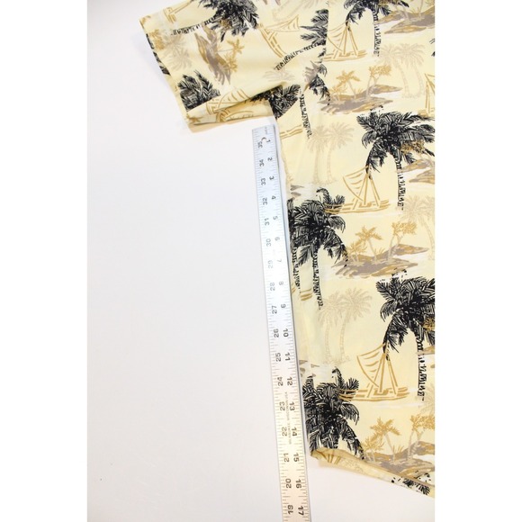 Natural Issue Mens Size L Button Up Hawaiian Short Sleeve Aloha Shirt Palm Trees - Picture 6 of 8